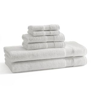 New 6 Piece Silky Soft Bamboo Towel Set (WHITE)